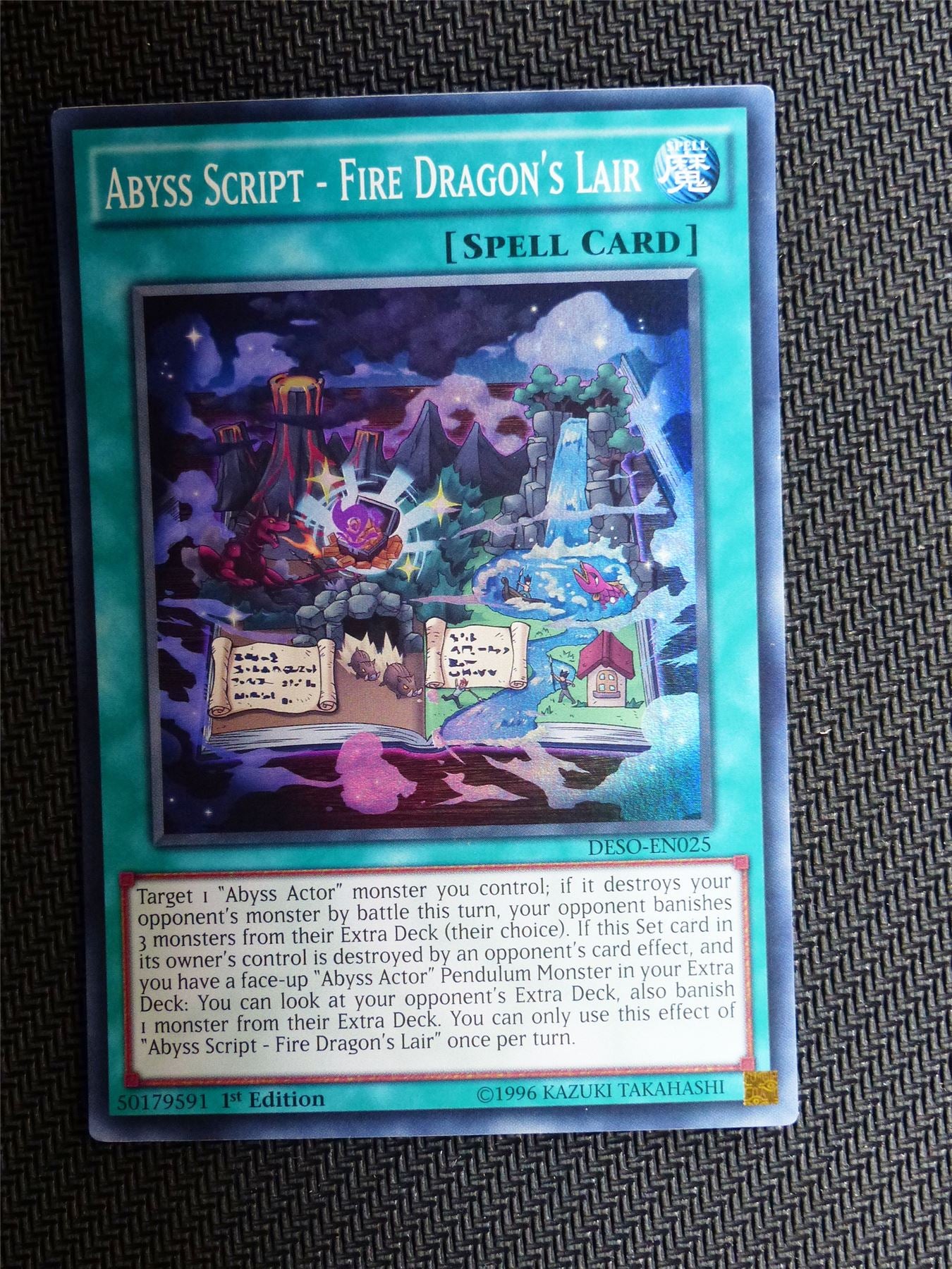 Abyss Script - Fire Dragons Liar - DESO - Super Rare - Yugioh Card # 1C13