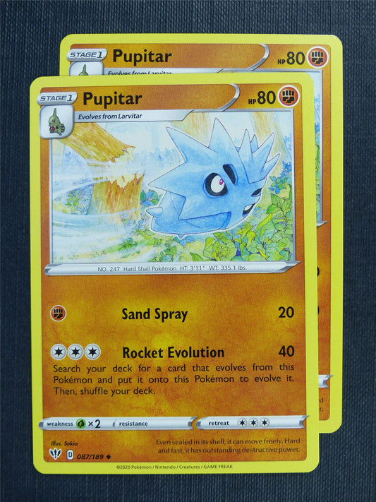 Pupitar 087/189 x2  - DAA - Pokemon Card #3DV