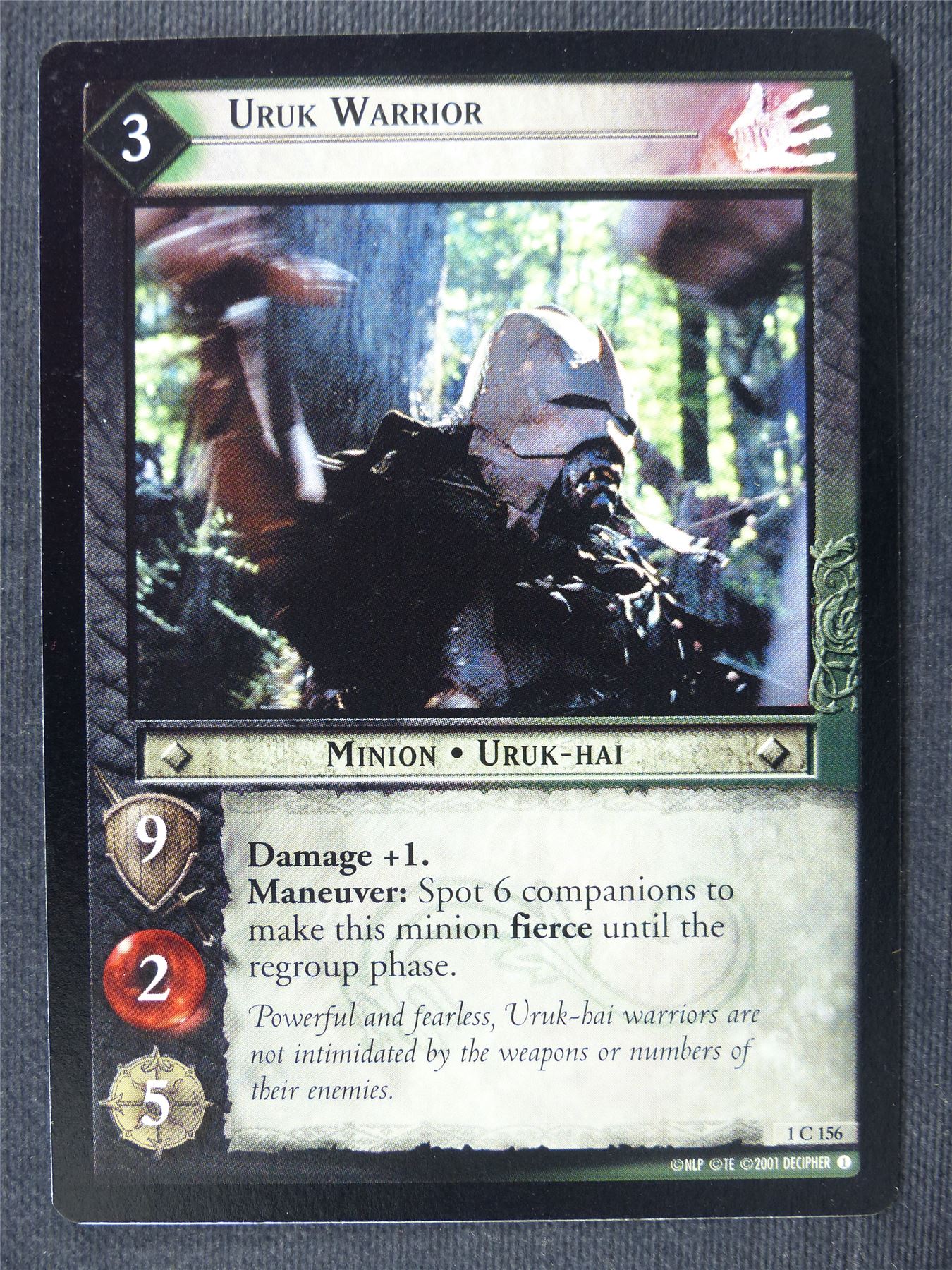 Uruk Warrior 1 C 156 - LotrR Cards #3FA