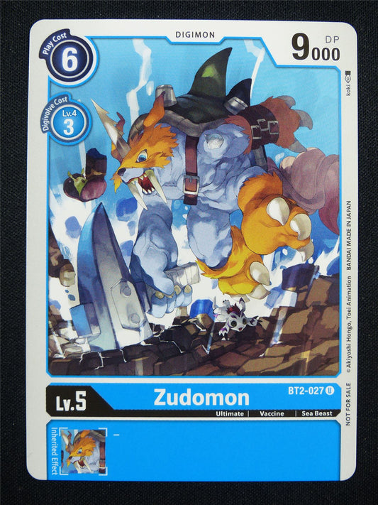Zudomon BT2-027 C alt art - Digimon Card #8L