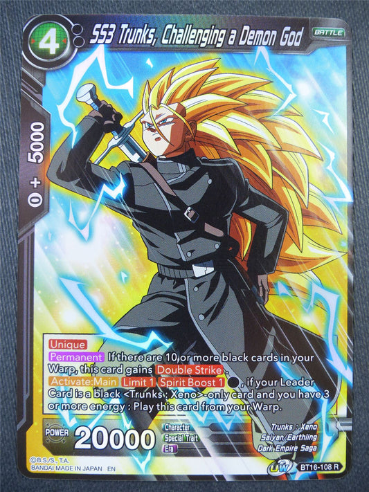 SS3 Trunks Challenging a Demon God BT16 R - Dragon Bal Super Card #90W