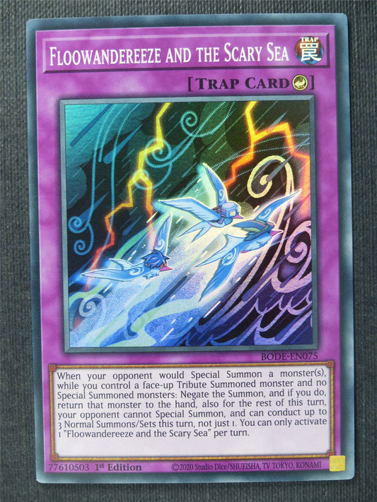 Floowandereeze and the Scary Sea BODE Super Rare - 1st ed - Yugioh Cards #1IB