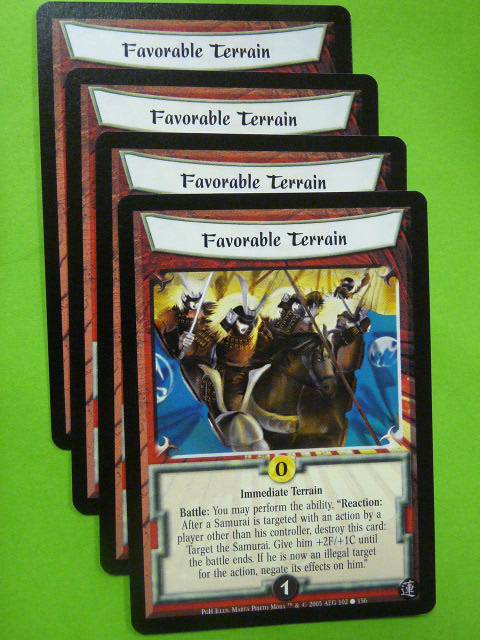 L5R Card  Legend of Five Rings: FAVORABLE TERRAIN 102/156 x4