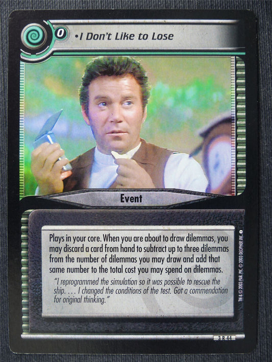 I Don't Like to Lose - Star Trek Cards #16R