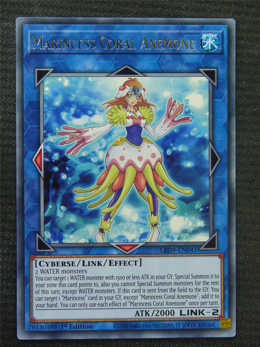 Marincess Coral Anemone LED9 Rare - 1st ed - Yugioh Card #8PO