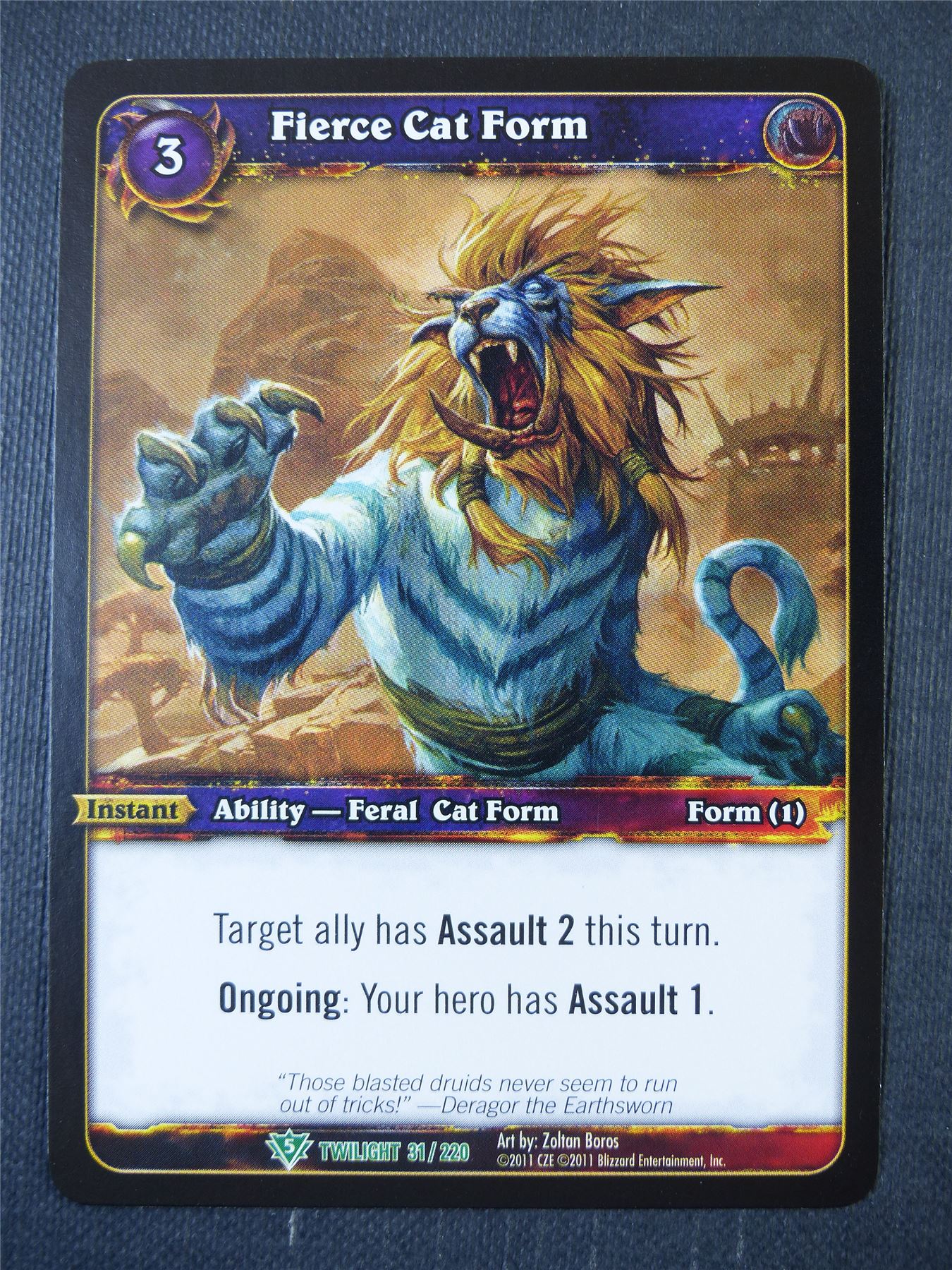 Fierce Cat Form 31/220 - WoW Card #13X