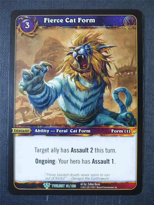 Fierce Cat Form 31/220 - WoW Card #13X