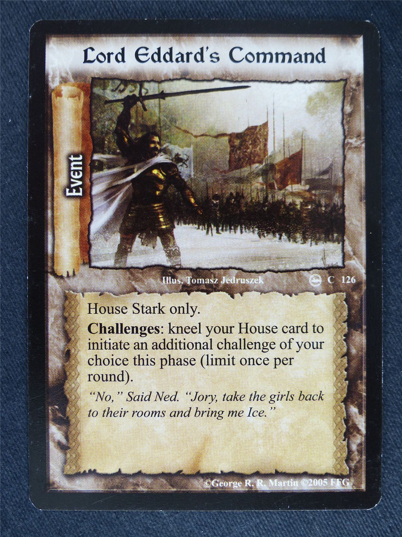 Lord Eddard's Command - Game of Thrones Cards #Y0