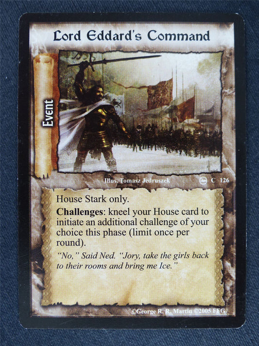 Lord Eddard's Command - Game of Thrones Cards #Y0