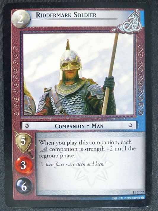 Riddermark Soldier 11 S 152 - played - LotR Cards #WX