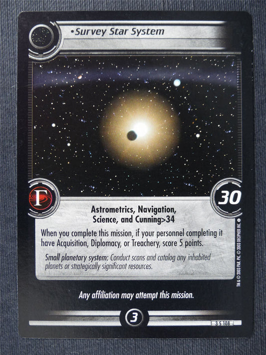 Survey Star System - Star Trek Cards #WS