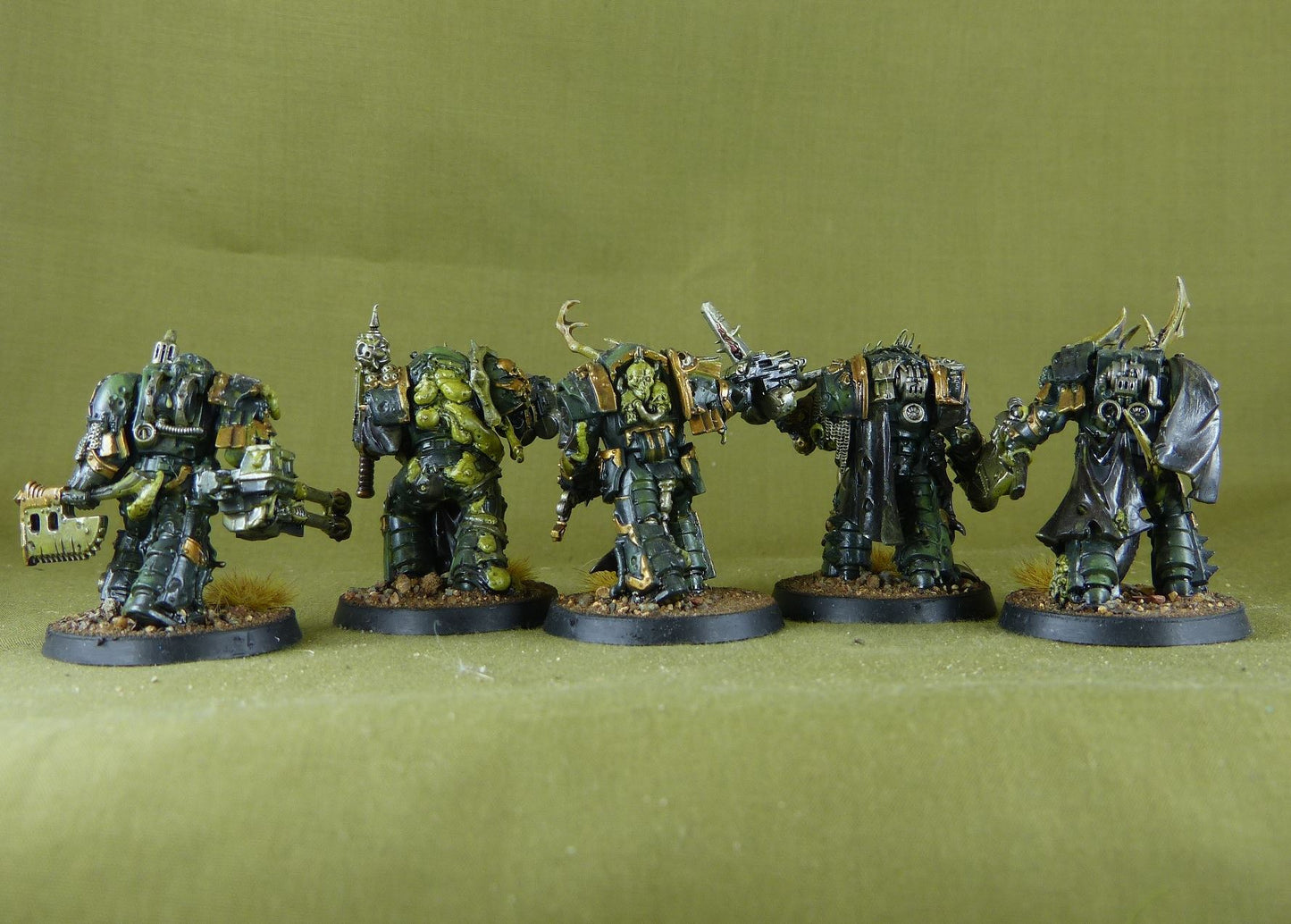 Blightlord Terminators - Painted - Death Guard - Warhammer 40K #4V