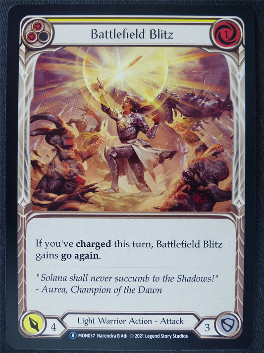 Battlefield Blitz Yellow - Monarch Unlimited - Flesh and Blood Cards #HP