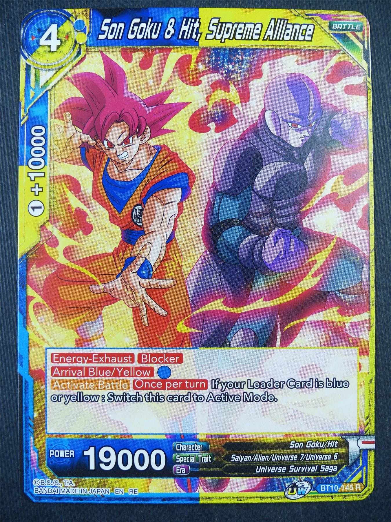 Son Goku & Hit Supreme Alliance BT10 R - Dragon Bal Super Card #927