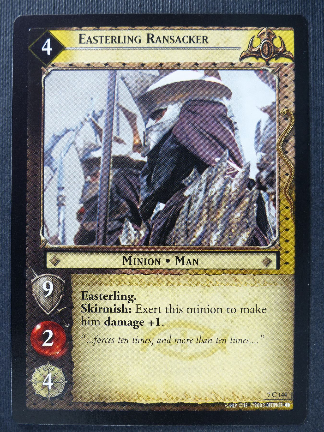 Easterling Ransacker 7 C 144 - LotR Card #3ES