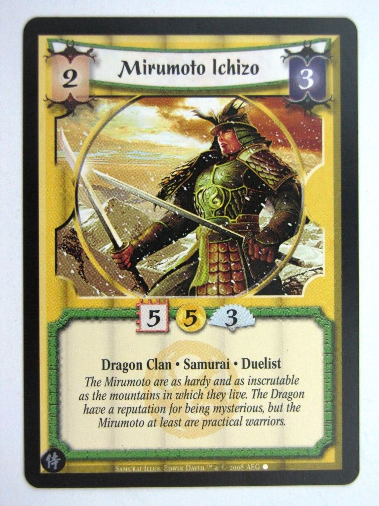 Vintage L5R Cards: MIRUMOTO ICHIZO # 27G51