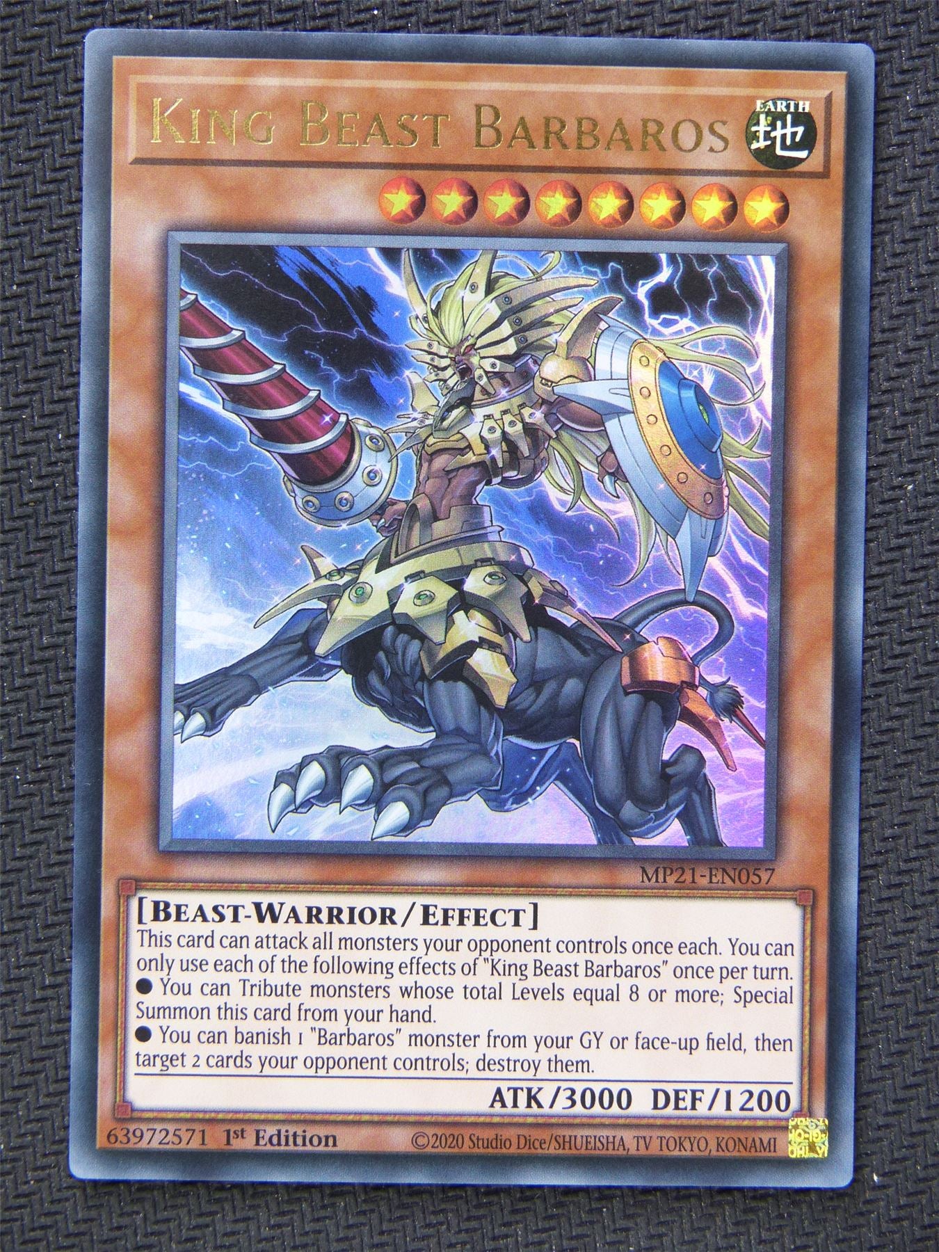 King Beast Barbaros MP21 - Ultra Rare - Yugioh Card #64O