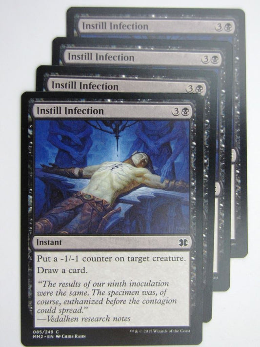 MTG MODERN MASTERS TWO: INSTILL INFECTION x4 # 28B25