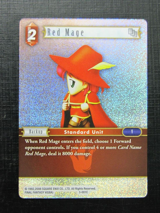 Final Fantasy Cards: RED MAGE 3-001C FOIL # 2J32