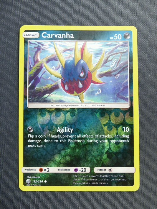 Carvanha 132/236 Reverse Holo - Pokemon Cards #4M3