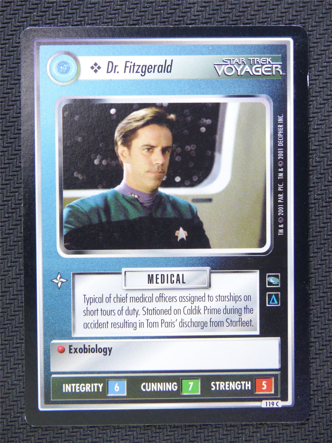 Dr Fitzgerald Black Border - Star Trek CCG Voyager #4YG