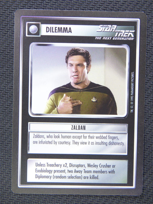 Dilemma Zaldan - Star Trek CCG Next Gen #58T