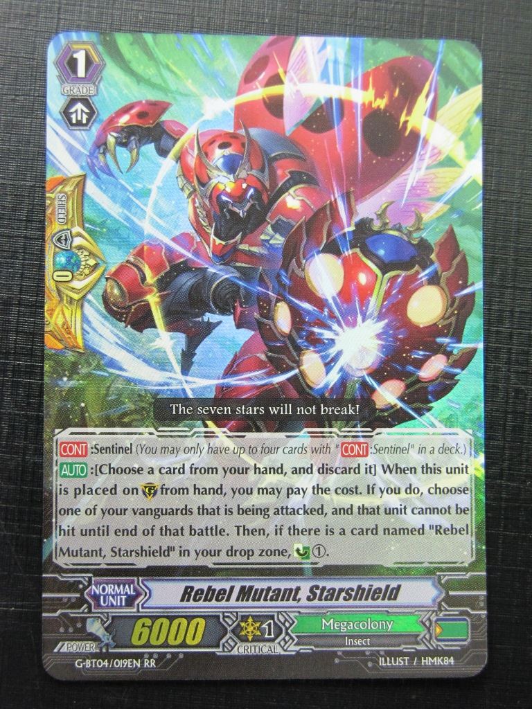 Rebel Mutant Starshield G-Bt04 RR - Vanguard Card # 1B36