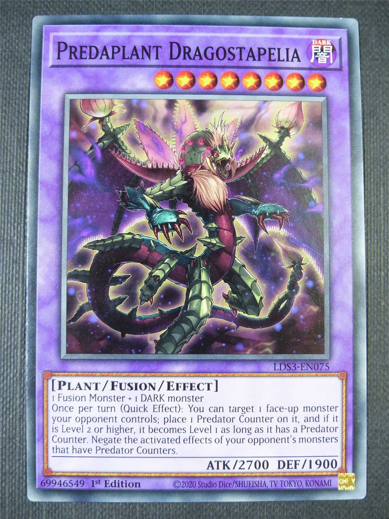 Predaplant Dragostapelia LDS3 - 1st ed Yugioh Card #7NR