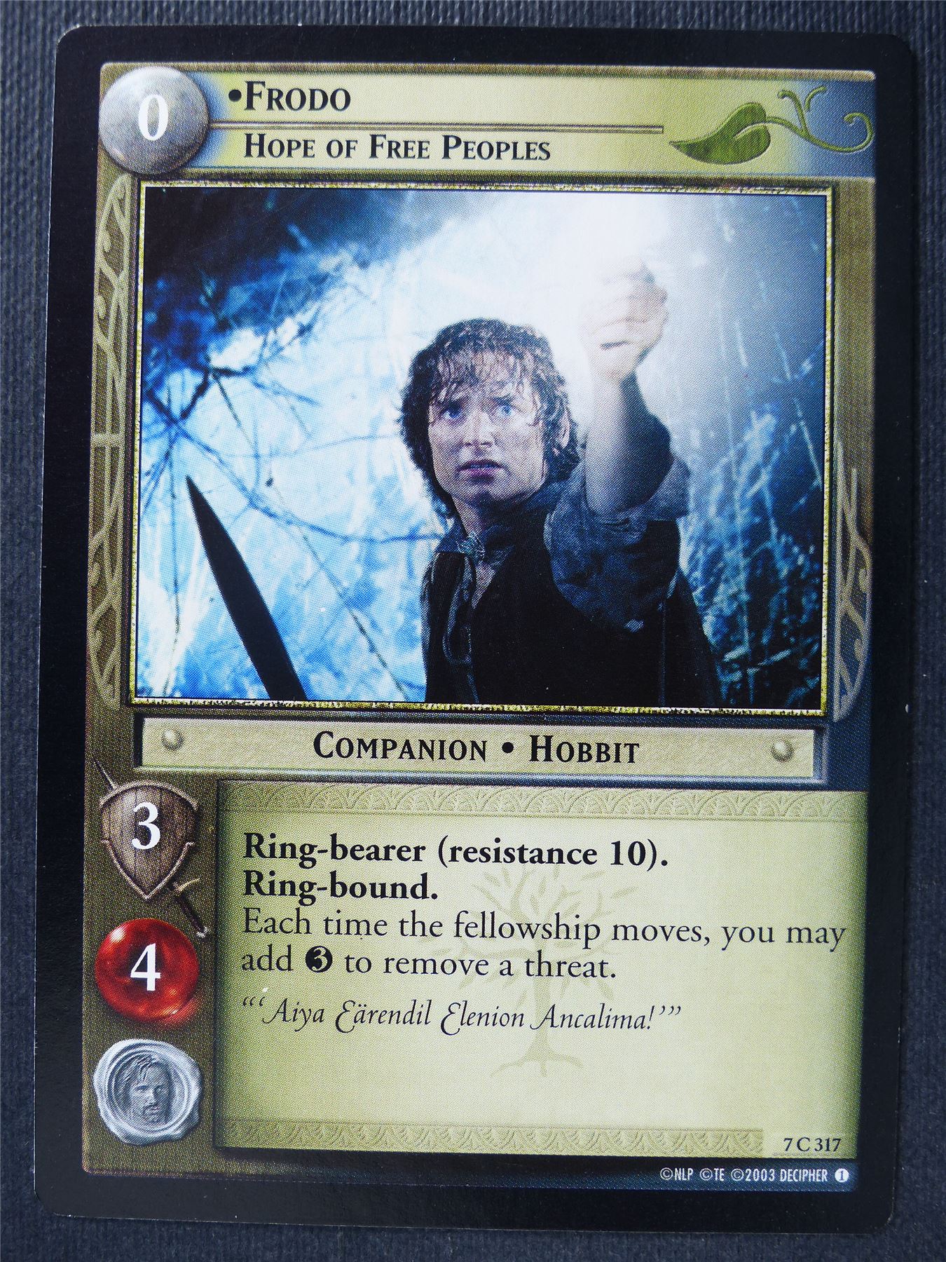 Frodo 7 C 317 - LotR Card #3G8