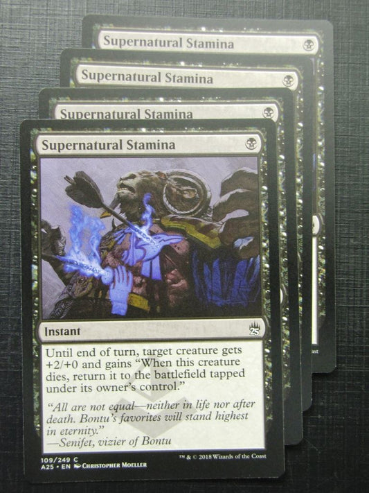 Supernatural Stamina x4 - Masters 25 - Mtg Card # 10B86