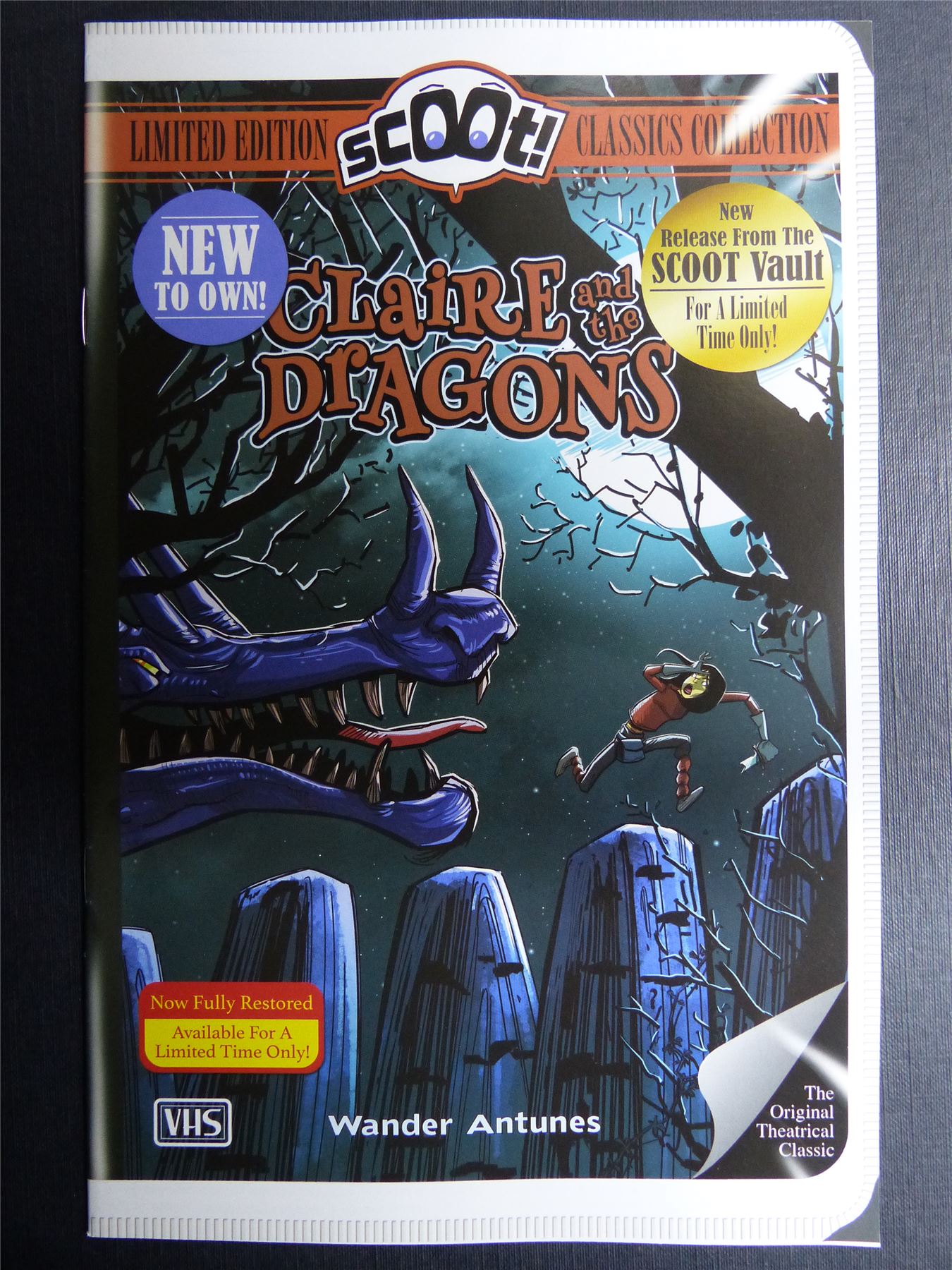 CLAIRE and the Dragons #1 VHS cvr - Jun 2021 - Scoot! Comics #K0