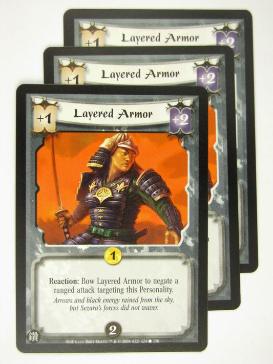 Vintage L5R Cards: LAYERED ARMOR x3 # 17A26