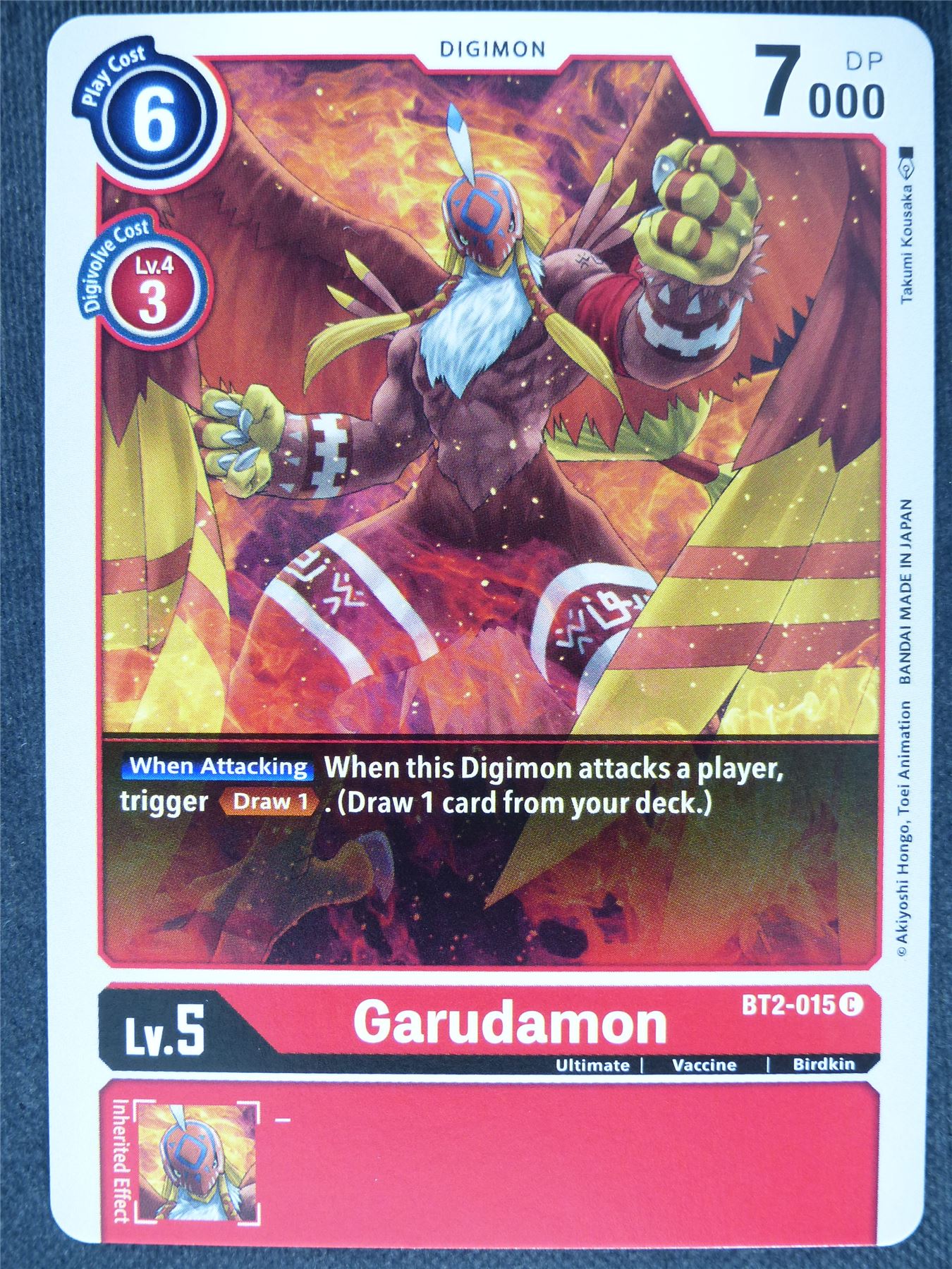 Garudamon BT2-015 C - Digimon Cards #1C