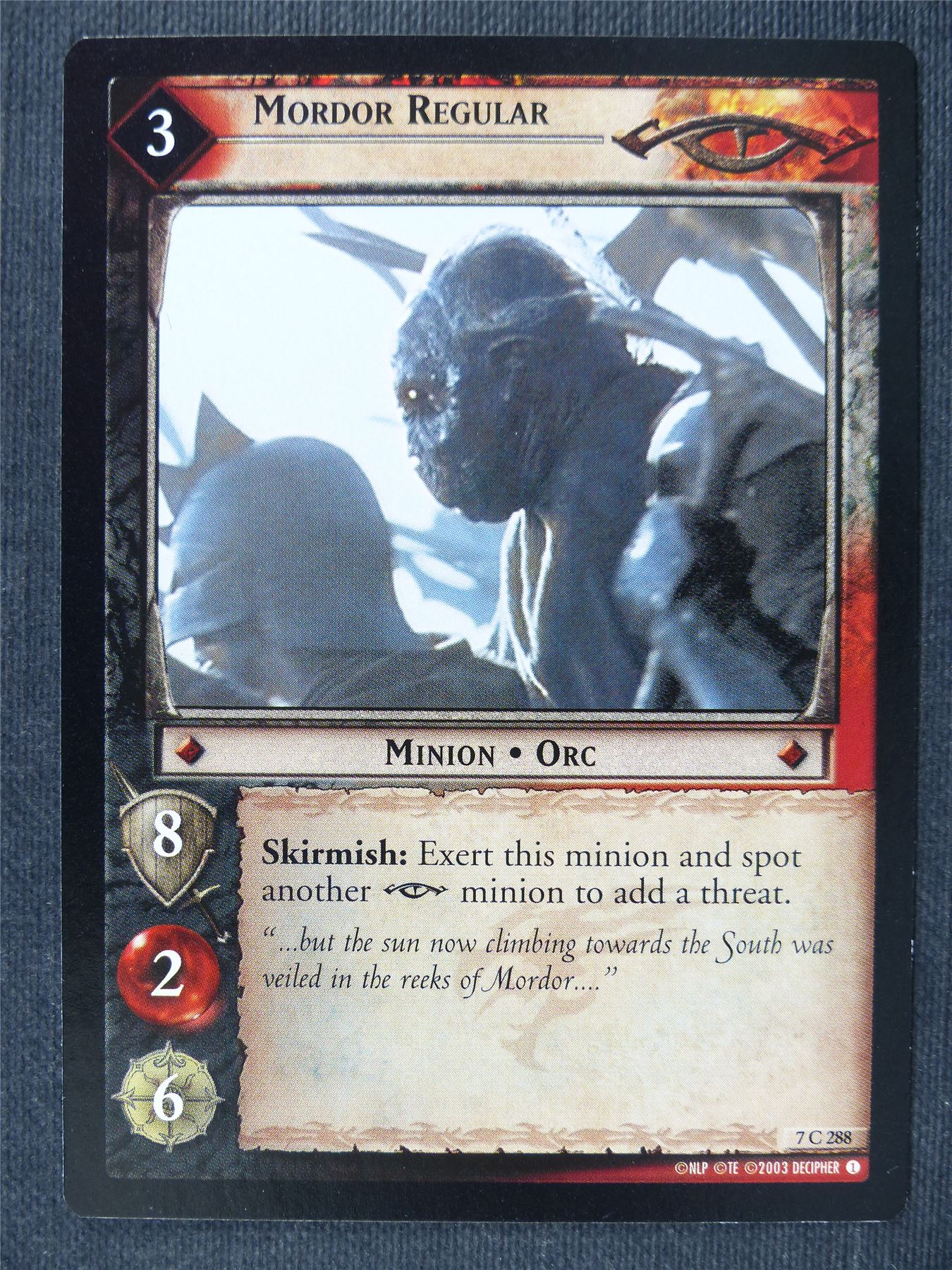 Mordor Regular 7 C 288 - LotrR Cards #3HQ