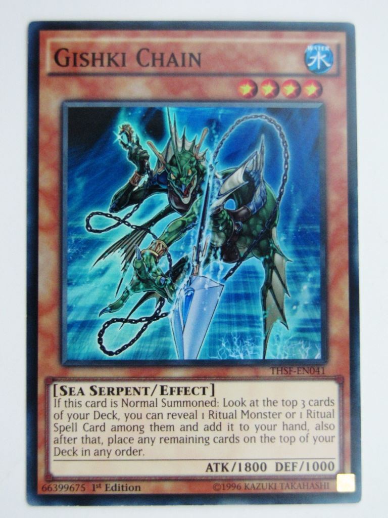 Yugioh Played Cards: GISHKI CHAIN THSF SUPER RARE # 29G51