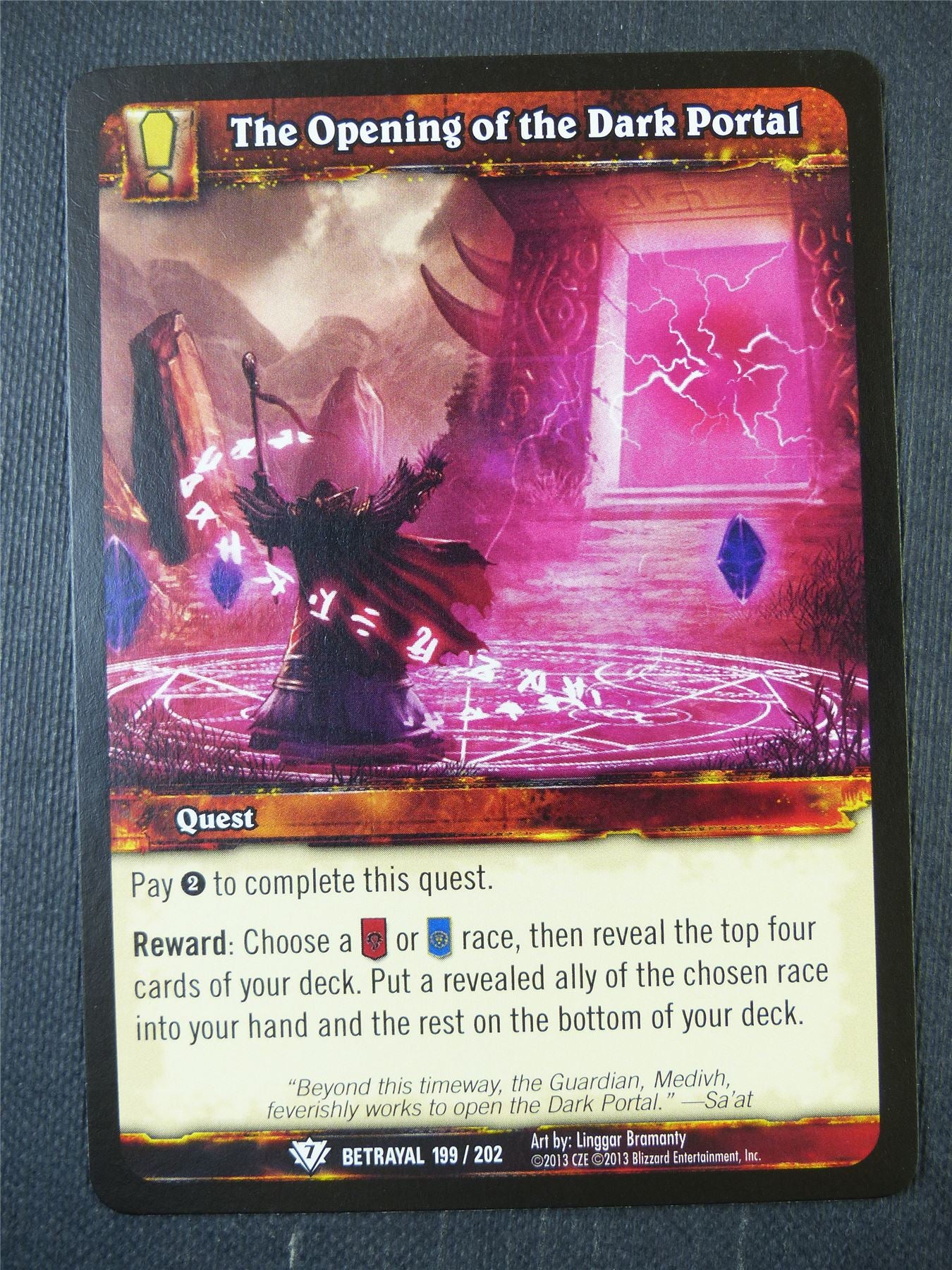 The Opening of the Dark Portal 199/202 - WoW Card #17R