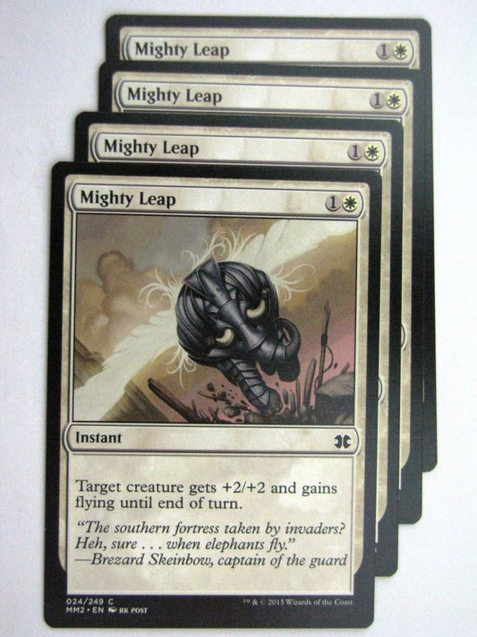 MTG MODERN MASTERS TWO: MIGHTY LEAP x4 # 28B69