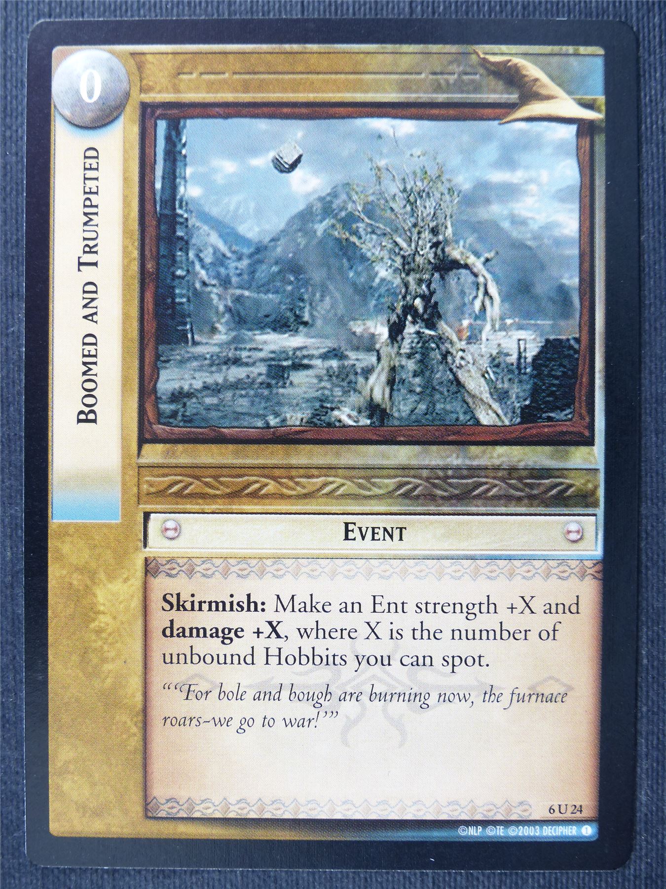 Boomed and Trumpeted 6 U 24 - LotR Cards #315