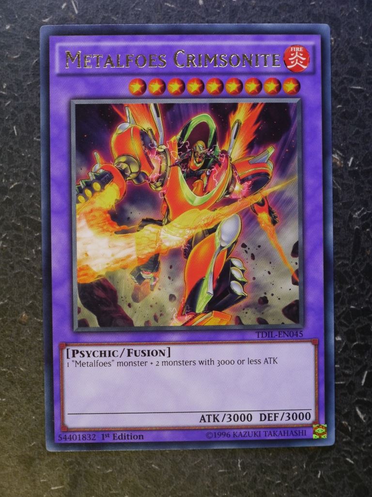 Yugioh Cards: METALFOES CRIMSONITE TDIL RARE # 8E85