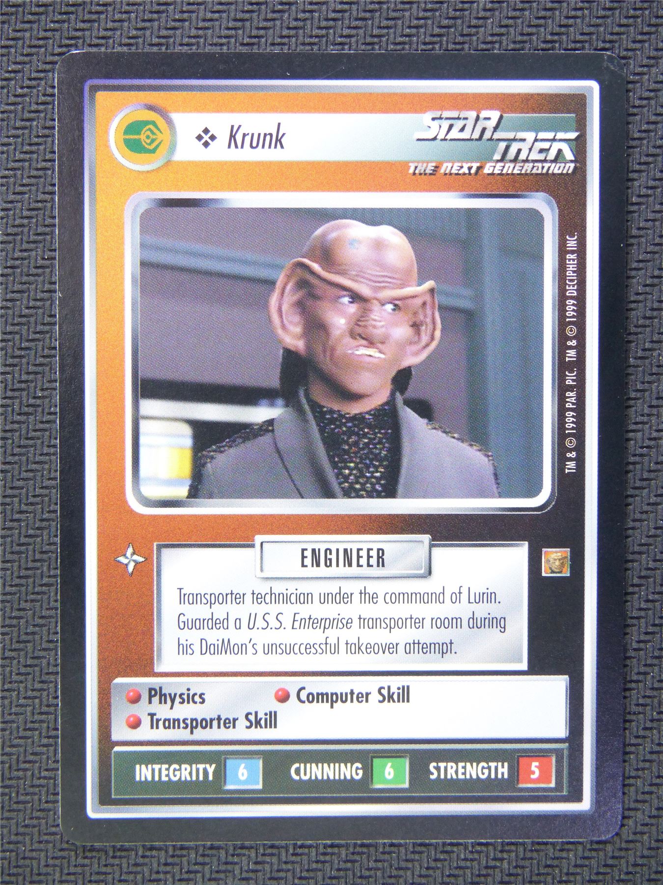 Krunk Black Border - Star Trek CCG Next Gen #50S