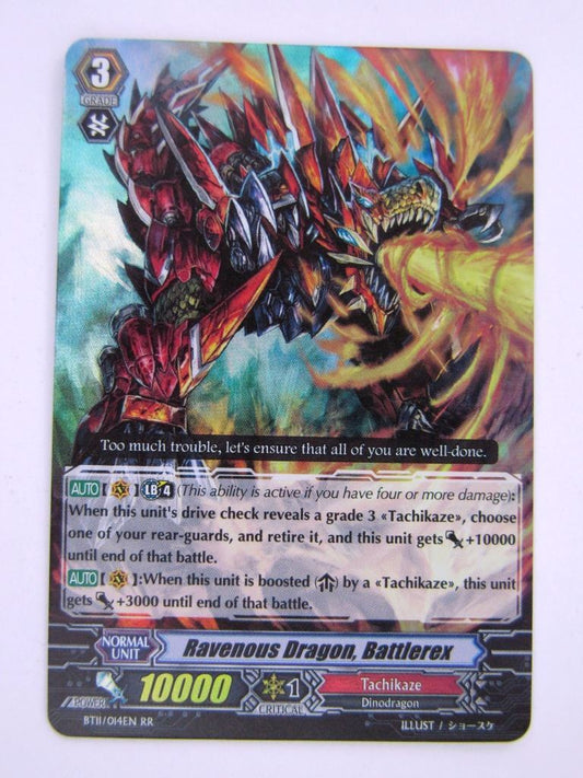 Vanguard Cards: RAVENOUS DRAGON, BATTLEREX BT11 RR # 9E73