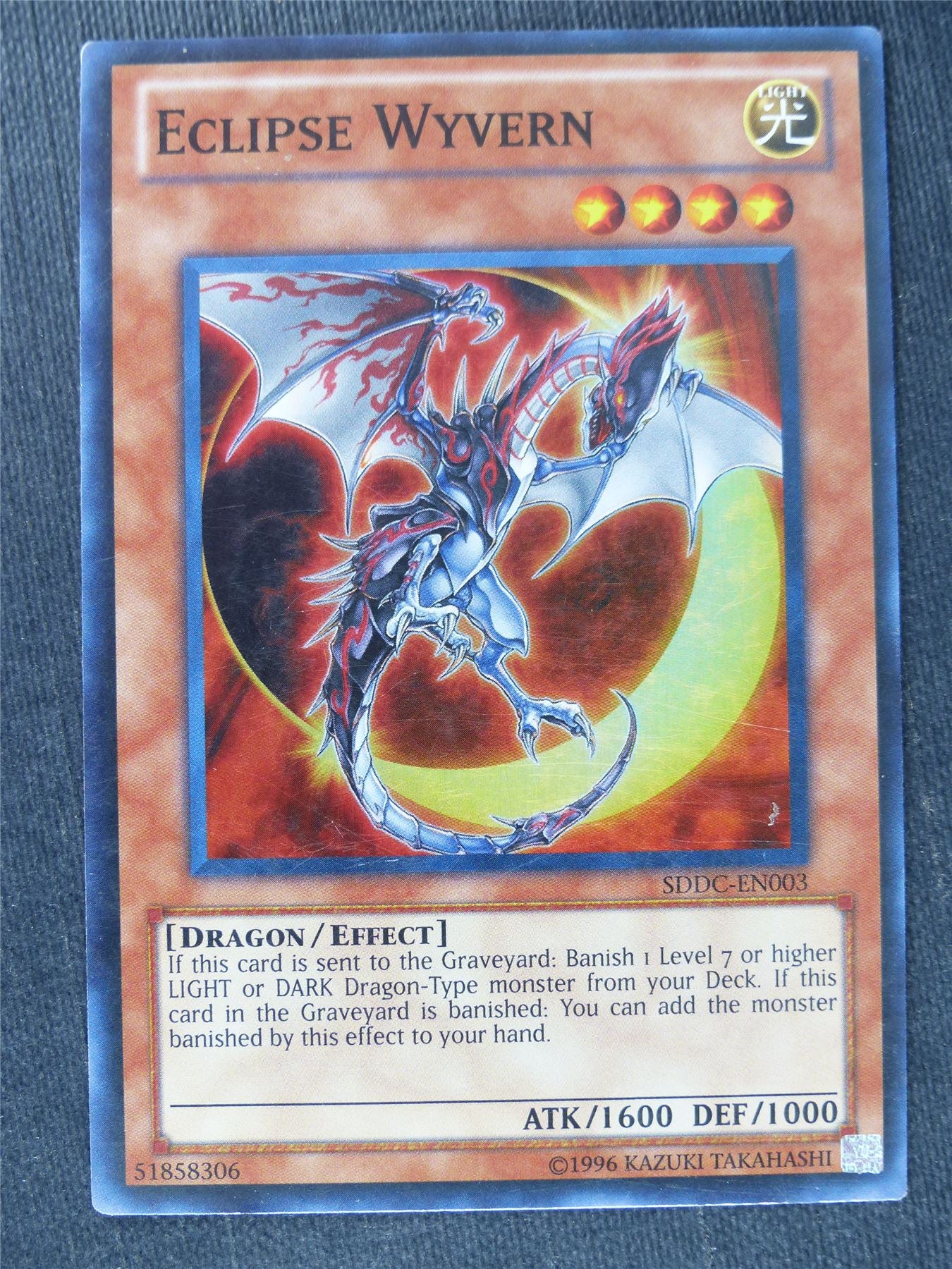 Eclipse Wyvern SDDC Super Rare played - Yugioh Cards #S8