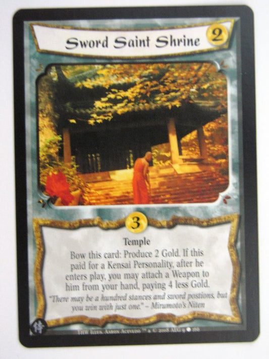 Vintage L5R Cards: SWORD SAINT SHRINE # 27E55