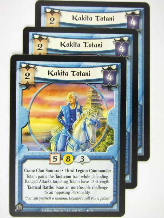 Vintage L5R Cards: KAKITA TOTANI x3 # 16J36