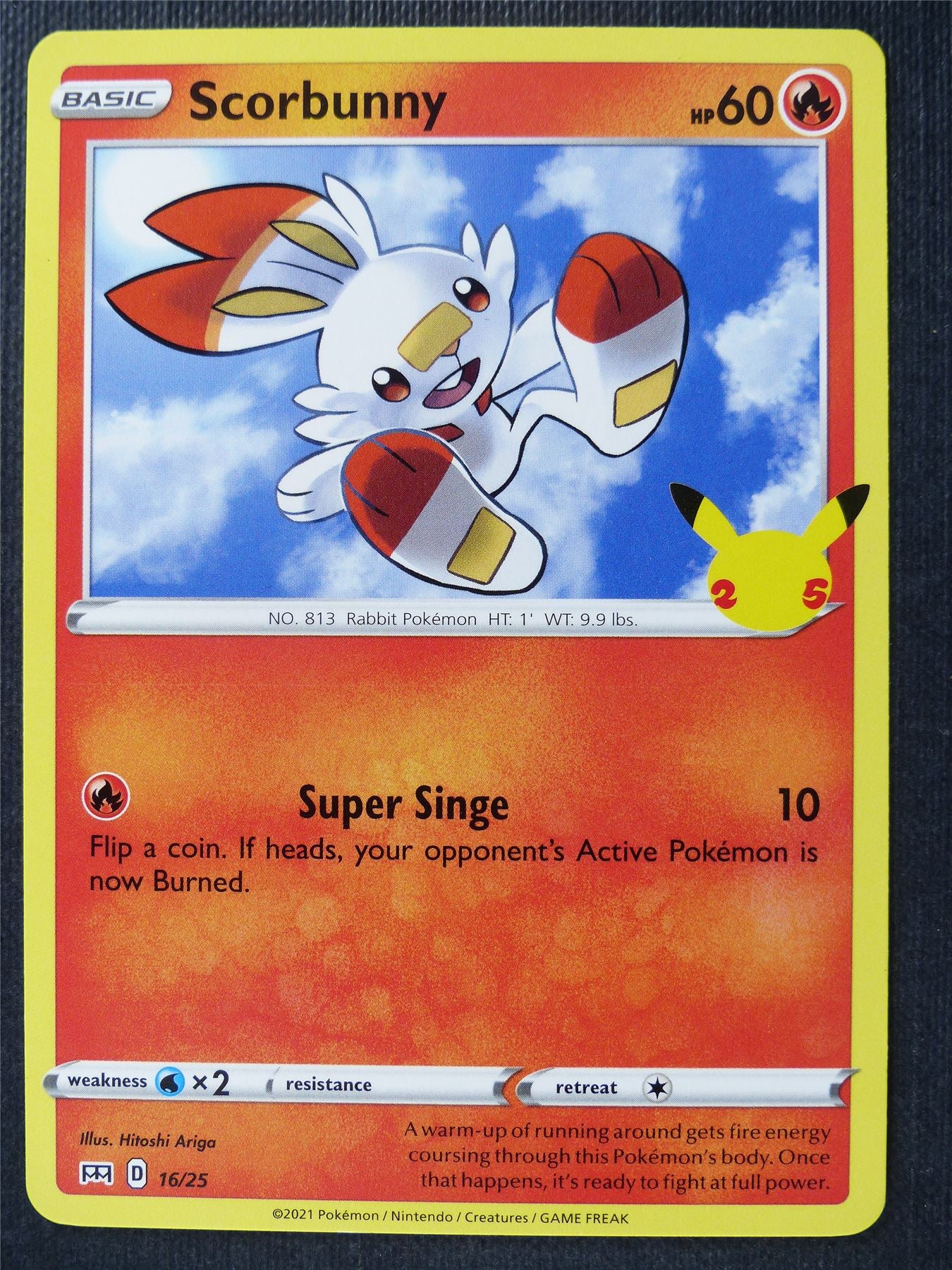 Scorbunny 16/25 McDonalds Promo - Pokemon Card #3M5