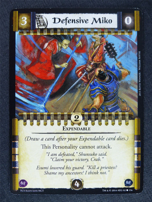 Defensive Miko - L5R Cards #XP