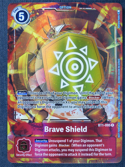 Brave Shield BT1-095 R Alt Art - Digimon Cards #M3