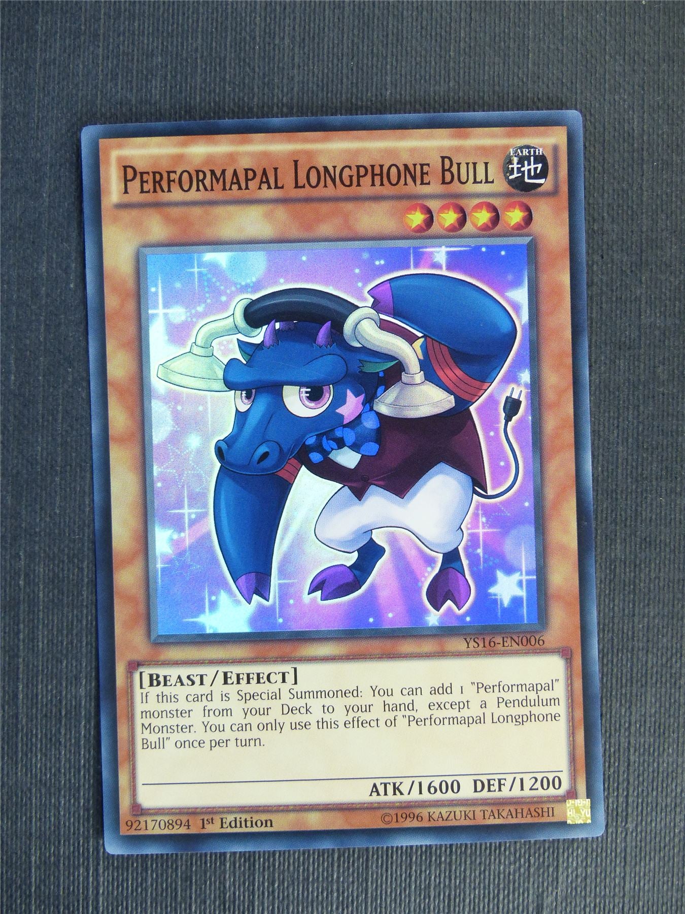 Performapal Longphone Bull YS16 Super Rare - 1st ed - Yugioh Cards #16Q