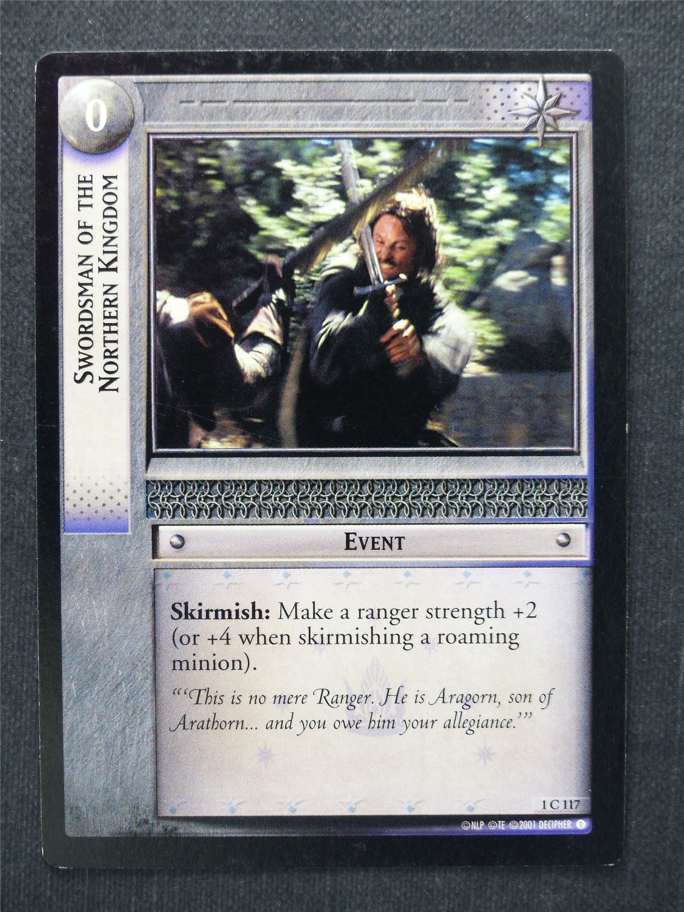 Swordsman of the Northern Kingdom 1 C 117 - LotR Cards #OH