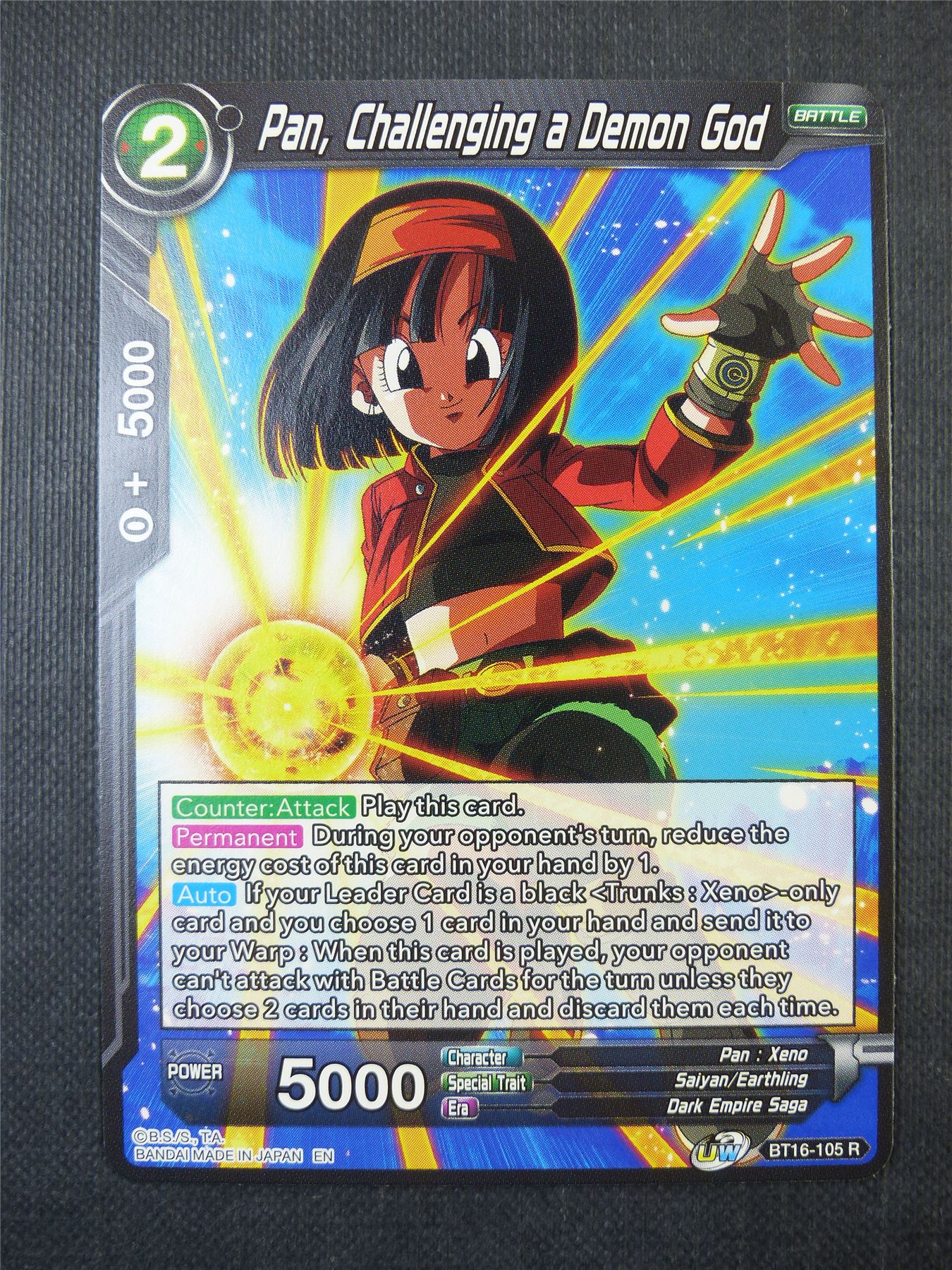 Pan Challenging a Demon God R - Dragon Ball Super Card #1J
